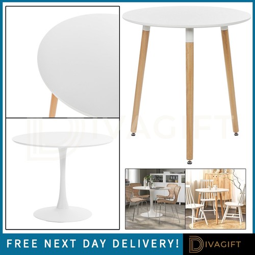 White round pedestal - white,