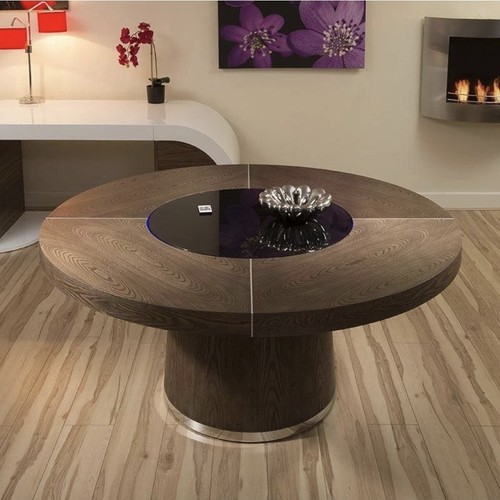 Round dining table glass - table, top