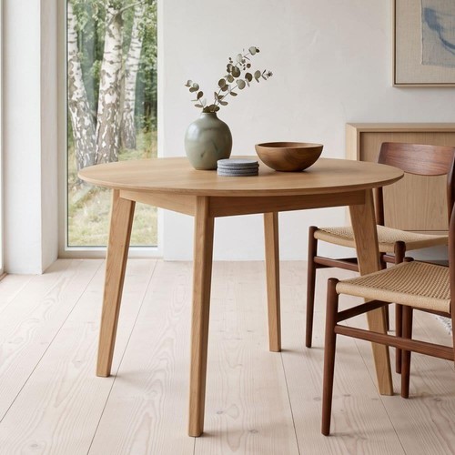 Solid oak round - solid,