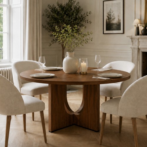 Round dining table 120cm - round,