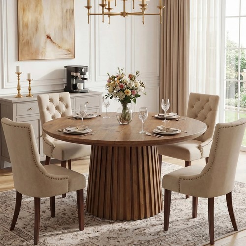 Round dining table - dining,