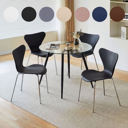 Round dining table and chair - round, 4