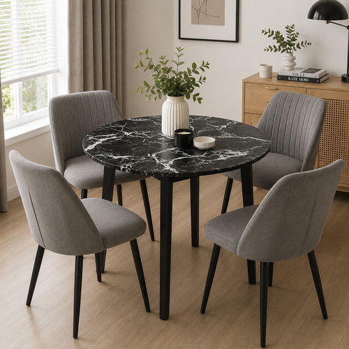 Round dining table 90cm - round,