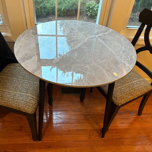 Marble round dining - marble, table