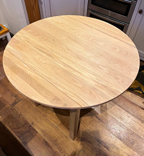 Round extendable wooden - round, dining