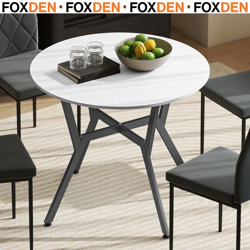 Dining table round high gloss - round,