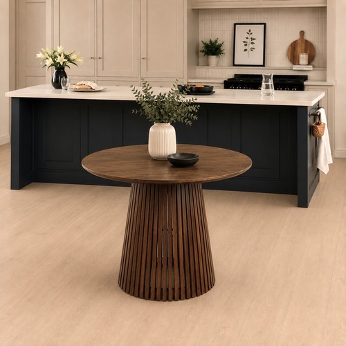 Solid mango wood round dining - mango,