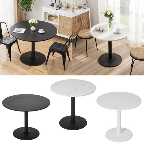 Black white round dining - round,