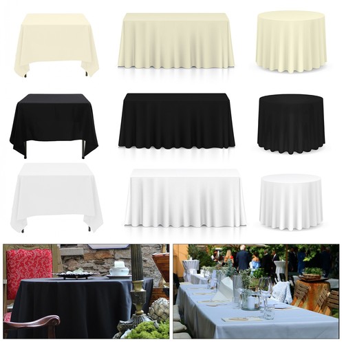 Polyester tablecloth round - tablecloth,