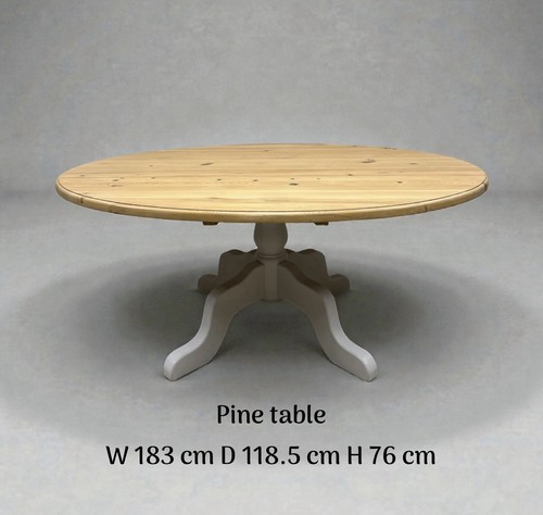 Painted oval pine dining - painted,