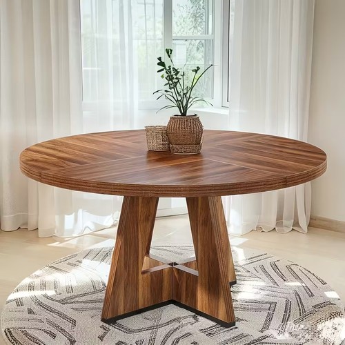 Round dining table brown - round,