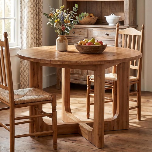 Round solid wood dining - 39.4'',