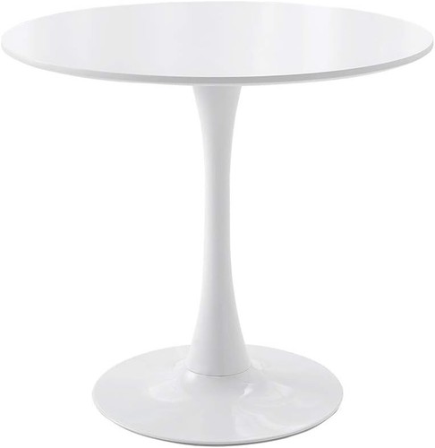 White round pedestal dining - white,