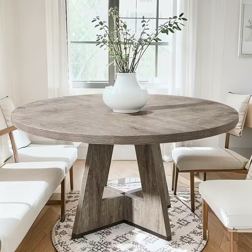 Round dining table - round,