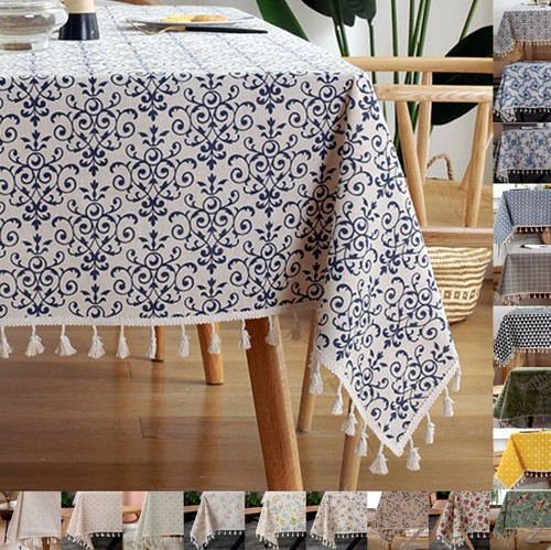 Floral cotton linen - linen, tablecloth
