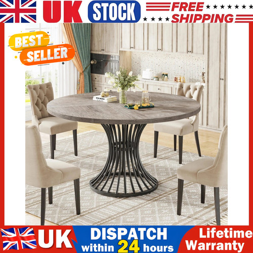 Round solid wood dining table - solid,