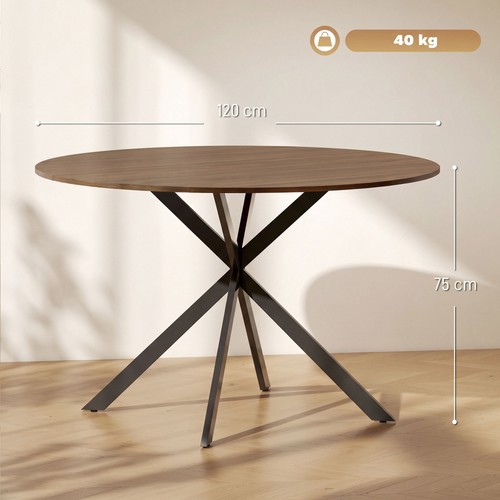 Wooden industrial dining table - wooden,