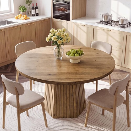 120cm solid wood - solid, round