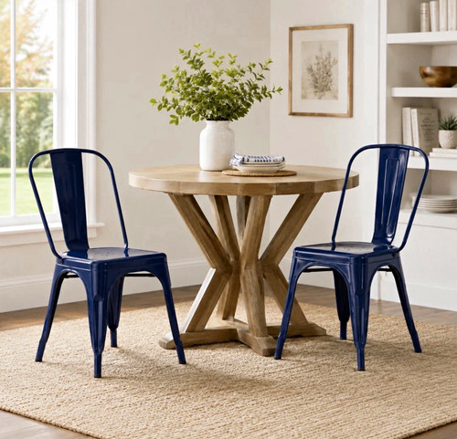 Round dining table - table, set