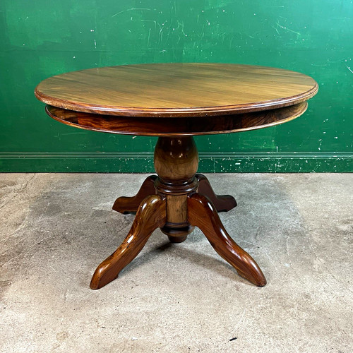 Round solid wood pedestal - round,
