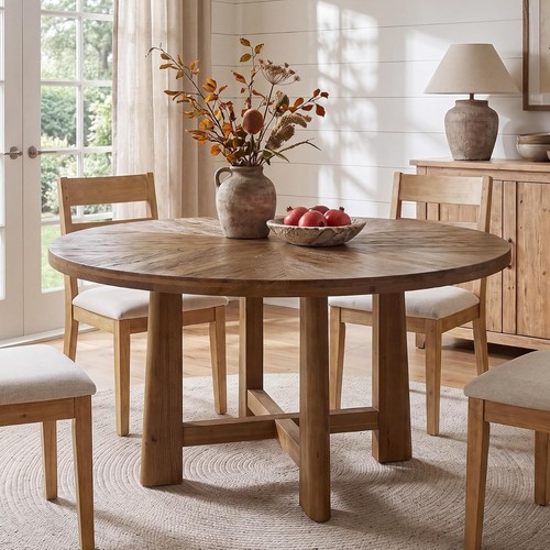 120cm round solid wood dining - round,