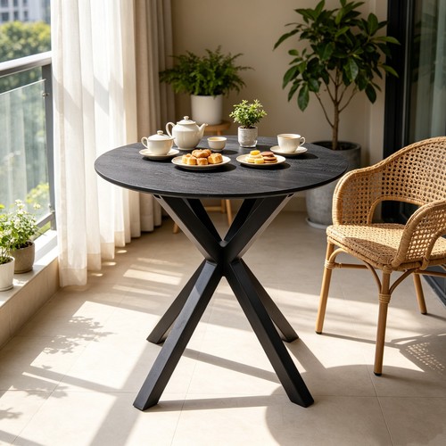 Round dining table for 4 - table, 2-4