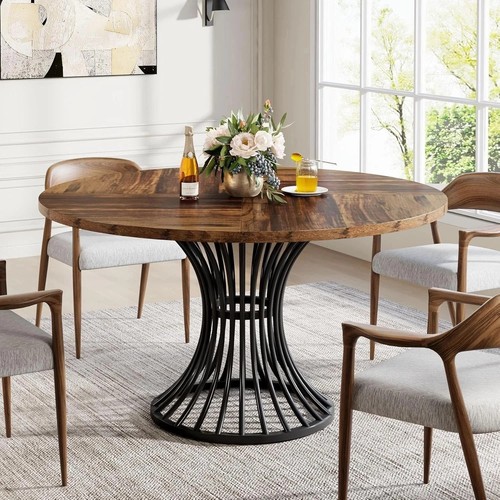 Round solid wood - wood, dining