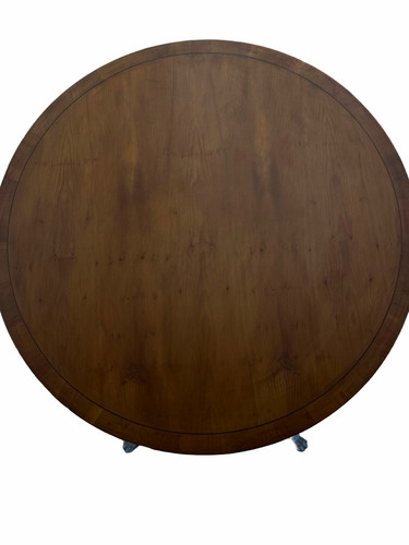 Round wooden pedestal - pedestal, dining