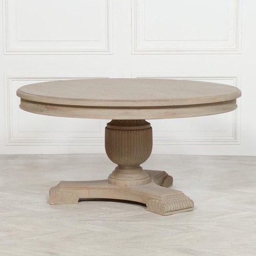 Loire round limewashed - loire, wooden