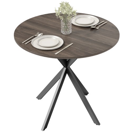 Homcom 80cm round dining table - round,